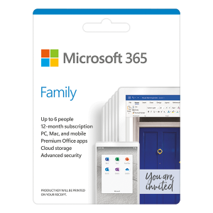 Phần mềmn Microsoft 365 Family 32bit/x64 All Languages 1YR (6GQ-00083) - Key điện tử - (12 tháng - 06 tài khoản - 30 thiết bị)